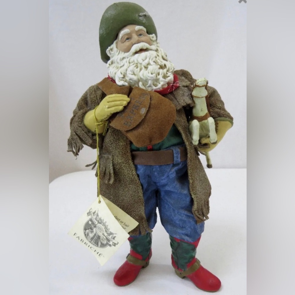 Fabriche Musical Pony Express Santa Figurine By Kurt Adler
